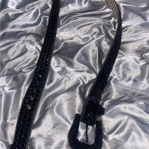 Elegant Black Studded Belt